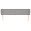vidaXL Hoofdbord met randen 183x23x78/88 cm stof lichtgrijs
