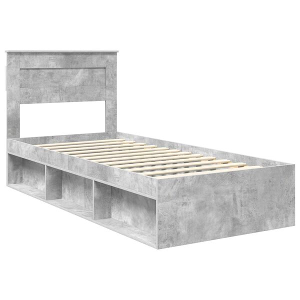 vidaXL Bedframe Concerte Grijs 90 x 190 cm Massief grenenhout