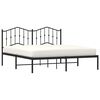 vidaXL Bedframe met hoofdbord metaal zwart 183x213 cm
