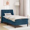 vidaXL Bedframe met matras met matras Blauw 80 x 200 cm Fluweel