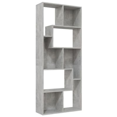 vidaXL Boekenkast 67x24x161 cm bewerkt hout betongrijs