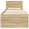vidaXL Slaapbank Sonoma Eiken en Zwart 90 x 200 cm Bewerkt hout