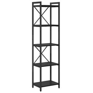 vidaXL Boekenkast 40 x 30 x 155 cm Bewerkt hout Zwart Eiken