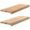 vidaXL Vensterbanken 2 st onbehandeld 70x25x2 cm massief eikenhout