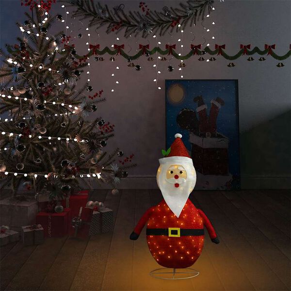 vidaXL Kerstman decoratief LED 60 cm luxe stof