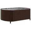 vidaXL 10-delige Loungeset met kussens poly rattan bruin