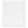 vidaXL Kastdeur met lamellen 69x59,4 cm massief grenenhout wit