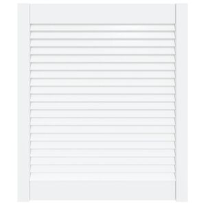 vidaXL Kastdeur met lamellen 69x59,4 cm massief grenenhout wit