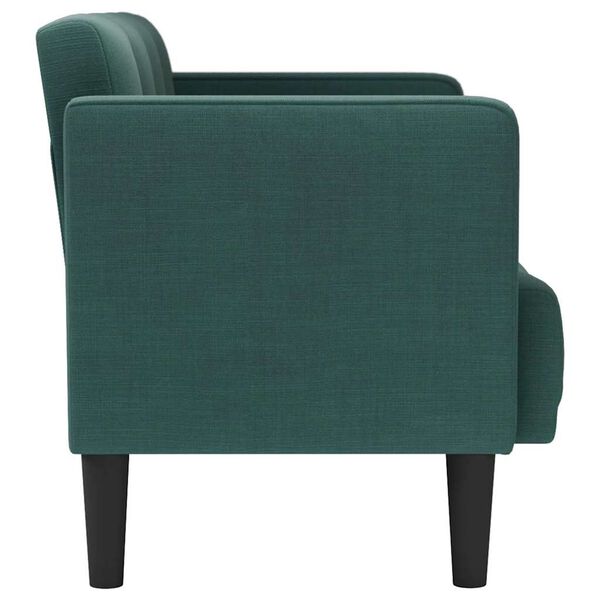 vidaXL Loveseat Bank Donkergroen 111 cm Stof