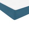 vidaXL Boxspring met matras fluweel donkerblauw 100x210 cm