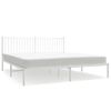 vidaXL Bedframe met hoofdbord metaal wit 183x213 cm