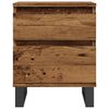 vidaXL Nachtkastjes 2 st 40x35x50 cm bewerkt hout oud houtkleurig