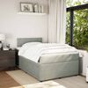 vidaXL Boxspring met matras fluweel lichtgrijs 120x200 cm