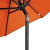 vidaXL Parasol met stalen paal 225x225x212 cm terracottakleurig