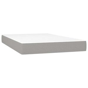 vidaXL Pocketveringmatras medium 120x200x20 cm stof lichtgrijs