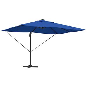 vidaXL Parasol 352 x 251 x 265 cm Polyester en Aluminium Azuurblauw