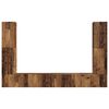 vidaXL Tv-meubelset 8 pcs Oud Hout Bewerkt hout
