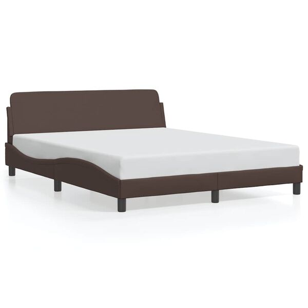 vidaXL Bedframe "Dover" kunstleer bruin 160x200 cm