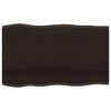 vidaXL Tafelblad natuurlijke rand 100x60x2 cm eikenhout donkerbruin