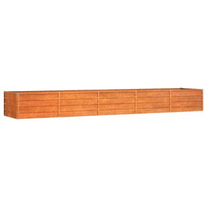 vidaXL Plantenbak verhoogd 400x80x45 cm cortenstaal roestig