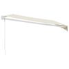 vidaXL Luifel uittrekbaar 4,5x3 m stof en aluminium cr&egrave;mekleurig