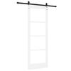 vidaXL Schuifdeur ORKDAL Wit 78 x 211 cm Massief grenenhout en glas