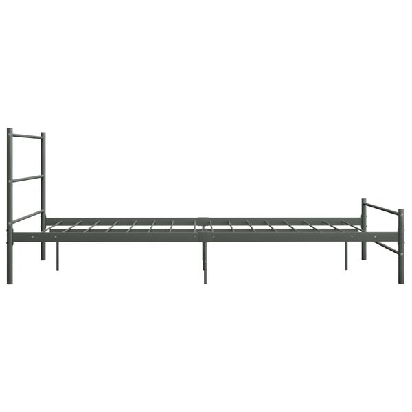 vidaXL Bedframe metaal grijs 120x200 cm