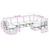 vidaXL Tuin Sofa Set 9 pcs Zwart Aluminium