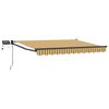 vidaXL Handbediende luifel met LED's Geel, Grijs, Anthraciet 2,5 x 2 m