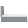 vidaXL Ottoman bed met matras en LED's 140x190cm stof lichtgrijs