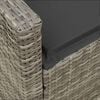 vidaXL 4-delige Loungeset met kussens poly rattan grijs
