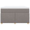 vidaXL Boxspring met matras stof taupe 120x190 cm