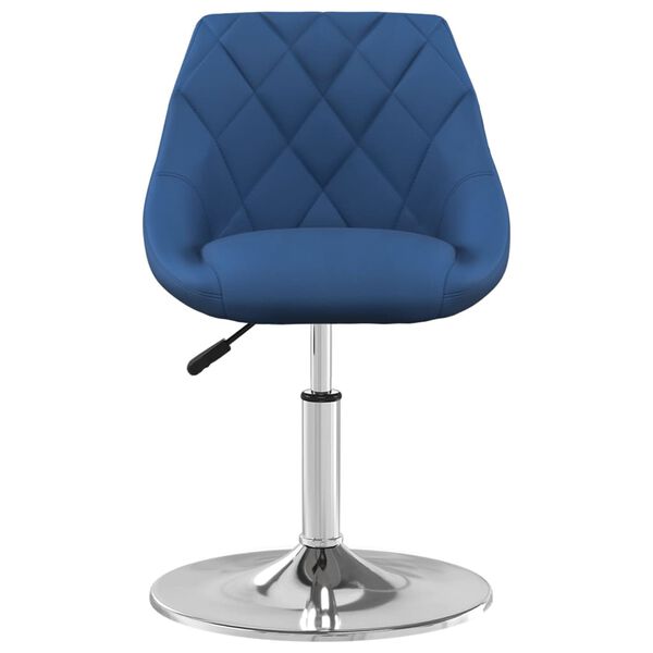 vidaXL Eetkamerstoelen draaibaar 4 st fluweel blauw