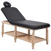 vidaXL Massagetafel 2 zones kunstleer zwart