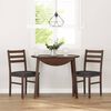 vidaXL Eetkamerstoelen met kussens 2 st massief hout rubber bruin