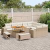 vidaXL Tuin Sofa Set met kussen 12 pcs Beige poly rattan