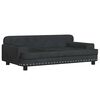 vidaXL Hondenmand 90x53x30 cm fluweel zwart
