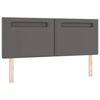 vidaXL Boxspringbed met matras Grijs 140 x 200 cm Kunstleer