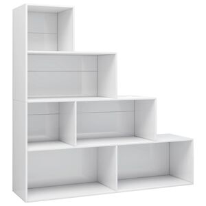 vidaXL Boekenkast/kamerscherm 155x24x160 cm bewerkt hout hoogglans wit