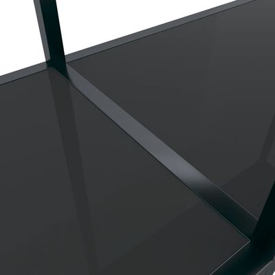 vidaXL Wandtafel 180x35x75,5 cm gehard glas zwart