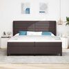 vidaXL Boxspring bed met matras Donkerbruin 200 x 200 cm Stof