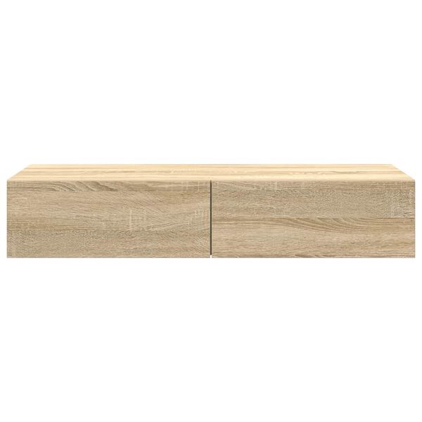 vidaXL Wandschap met lades 100x36x19 cm bewerkt hout sonoma eikenkleur