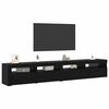 vidaXL TV-kast 2 pcs Zwart Eiken 240 x 35 x 40 cm Bewerkt hout