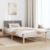 vidaXL Bedframe Bruin en taupe 100 x 200 cm Massief grenenhout