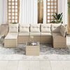 vidaXL Tuin Sofa Set met kussen 8 pcs Beige Poly riet