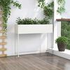 vidaXL Verhoogde Tuin Plantbak Wit 100 x 26 x 82 cm Staal