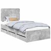 vidaXL Bedframe met lade Beton Grijs 90 x 200 cm Ingenieurshout