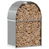 vidaXL Haardhoutopslag 80x45x120 cm gegalvaniseerd staal lichtgrijs
