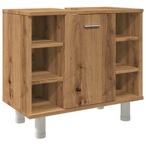 vidaXL Badkamerkast 60x32x53,5 cm bewerkt hout artisanaal eikenkleur