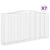 vidaXL Schanskorven 7 st gewelfd 400x50x200/220 cm ijzer